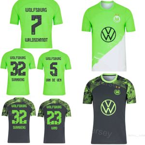 23-24 Club Team Soccer Vfl Wolfsburg 16 Jakub Kaminski Jerseys 21 Joakim Maehle 19 Lovro Majer 23 Jonas Wind 32 Mattias Svanberg 1 Koen Casteels Football Shirt Kits FC