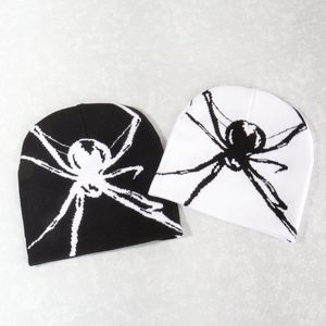 Chapéus de malha masculinos e femininos outono e inverno quente novo boné de lã de aranha de halloween chapéu unissex de rua