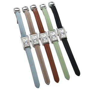 Fashion Women's Watch Square Appearance Quartz Movement Leather Colorful Strap Women's Designer Watch Waterproof