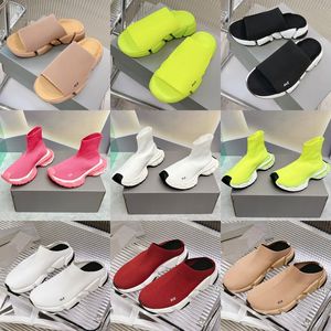 Scarpe da corsa in maglia elasticizzata sandali classici da uomo firmati stivali da donna moda calzino sneakers ultraleggere scarpe casual traspiranti da esterno mezze pantofole antiscivolo