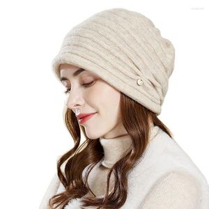 Beanies Beanie/Skull Caps Woollen Hat Lady Autumn/Winter Korean All-Match Warm Earmuffs Wool Pile Cap CapBeanie/Skull Wend22