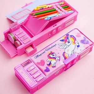 Bleistift Taschen Einhorn Fällen Für Mädchen Verformung Pencilcase Kawaii Briefpapier Box Estuche Escolar Kalem Kutusu Nette Fall 231025