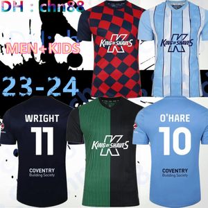 23 24 24 COVENTRY CITY SOCCER Jerseys O Hare Sheaf Gyokeres Godden Hamer 2023 2024 Home Blue Men Kit Kit koszule piłkarskie TOPS CAMISETA DE FUTBOL Top 888