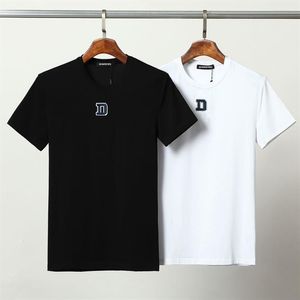 Мужская дизайнерская футболка DSQ PHANTOM TURTLE, итальянская модная футболка с логотипом Milan, летняя черно-белая футболка в стиле хип-хоп, уличная одежда 102667