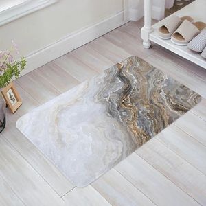 Carpets Marble Kitchen Floor Mat Living Room Decor Carpet Home Hallway Entrance Doormat Balcony Door Anti Slip Rug