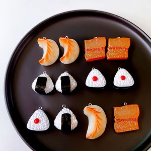 Sushi Miniature Mini Harts Matform för DIY -telefonfodral Juvigt tillbehör Fake Foods Decoration 1223925