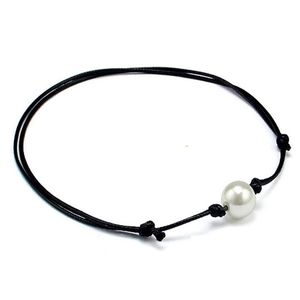 Anhänger Halsketten Neue 20 teile/los Mode Knoten Perle Halskette Leder Schnur Schmuck Verkauf Frauen Großhandel Choker Drop Lieferung Anhänger Dhmvb