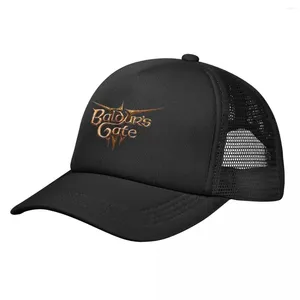 Boll Caps Baldur's Gate HD Logo Mesh Baseball Men Women Hip-Hop Sun Hat RPG Vampire Video Game Justerabel Racing Cap Trucker