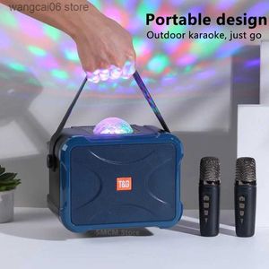 Handy-Lautsprecher T G543DK High Power Wireless Tragbare Outdoor-Audio-Mikrofon Bluetooth-Lautsprecher Sound Familie Party Karaoke Subwoofer Boombox FM T231026