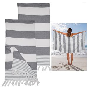 Towel 2Pcs Turkish Beach Towels Cotton Absorbent Quick-Dry Oversized Blankets Lightweight Travel Bath For Beaches