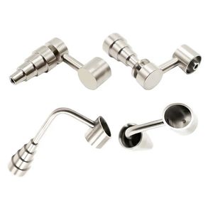 2 stili GR2 Chiodo universale in titanio Secchi senza cupola Chiodi Bubbler Banger 18mm 14mm 10mm Giunto maschio femmina 6 in 1 Per Bong in vetro Narghilè Dab Rigs