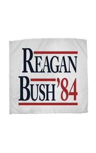 3x5ft White Reagan Bush 84 Flagg Anpassad reklam Custom Hanging National Single Side Printing 80 Bleed5282011