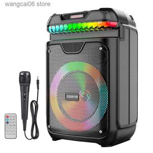 Mobiltelefonhögtalare 40W Högeffekt Bluetooth-högtalarbox Portable Column Stereo Surround Wireless Subwoofer Square Dance Outdoor Soundbox With Mic T231026