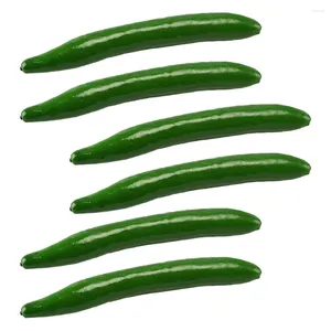 Party Decoration 6 Pcs Simulation Cucumber Model Faux Greenery Vegetable Lifelike Toy Prop Imitation Emulation Foam Child Showcase