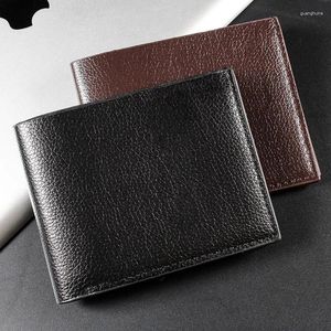 Wallets Fashion Retro Men Leather Small Money Purses Design Dollar Price Top Thin Wallet With Coin Bag Zipper