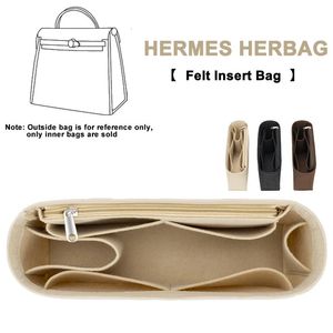 Cosmetic Bags Cases EverToner Fits For Herbag 31 39 Felt Cloth Insert Bag Organizer Makeup Handbag Travel Inner Purse Portable Cosmetic Bags 231026