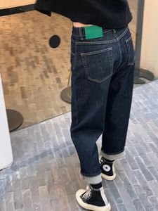 Kvinnors jeans y2k stor storlek kvinnlig sommar tunn modell rak pappa byxor fett mm nio poäng haren grossistmärke designer high-end