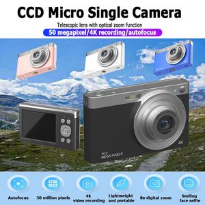 Dijital Kameralar CCD MILC Kamera 4K Video Kayıt 50 Milyon Piksel 8x Dijital Zoom Otomatik Nişan Gülümseyen Yüz Selfie Hafif Taşınabilir 231025