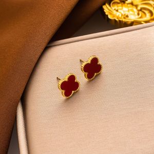 Tasarımcı Lüks Yeni Klasik Van Cleef Clover Küpe Kadınlar Dört yapraklı Kolye Kolye Bilezik Küpe Altın Gümüş Mücevher Kadın Nişan Partisi Hediye S9