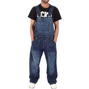 Men's Jeans For Men Fall Versatile Overalls Fashion Simple Multi Pocket Baggy Denim Suspenders Man Streetwear Slacks