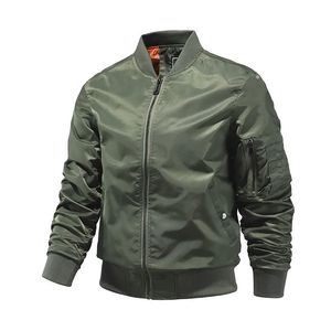 Jaquetas masculinas cross-border gola jaqueta de vôo primavera outono ma1 piloto jaqueta uniforme de beisebol cor sólida casaco masculino 231026