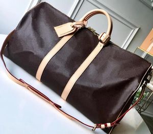 5AダッフルバッグM41414 55cm Keepall Bandouliere 55 Momogran Canvas Travel Shourdle Handbags Dust Bag Fendaveの女性のための高級財布
