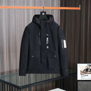 Jaqueta masculina com capuz estilo outono e inverno jaqueta à prova de vento masculina manga comprida jaqueta elegante com zíper brilhante carta impressa jaqueta designer jaqueta eds