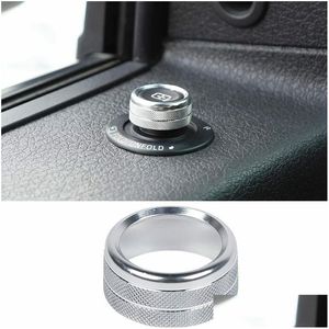 Outros acessórios interiores Liga de alumínio Espelhos de liberação Switch Knob Ring Trim Sier para Ford F150 Raptor 2009-2014 Interior Accessori Dhkx5