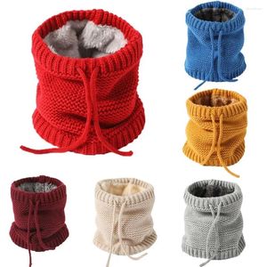 Scarves 2023 Winter Knitted Neck Cover Warm Plush Gaiter Outdoor Skiing Windproof Thicken Adjustable Sport Face Mask