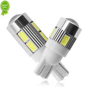 New 1x Car T10 LED Bulb 6 SMD 12V White 6500K W5W LED Signal Light 10 SMD Auto Interior Wedge Side License Plate Lamps 5W5 194 168