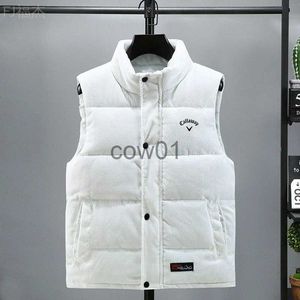 Piumino da uomo Parka 2023 autunno / inverno nuovo abbigliamento da golf da uomo Callaway ricamato senza maniche in velluto a coste piumino gilet casual da uomo J231026