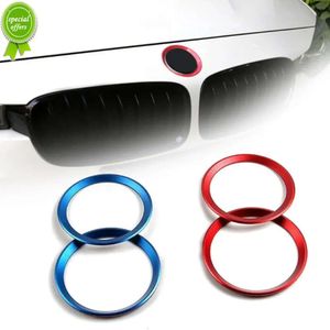 Neue Auto Vorne Hinten Emblem Ring Trim Kreis Auto Haube Stamm Umgebenden Ring Abzeichen Abdeckung Blau/Rot Auto Dekor zubehör für BMW