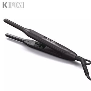 Hårrätare Kipozi Professional Thin Hair Strainener för kort hårpixutskuren Dual spänningshår järn Tunna penna Rättare 231025
