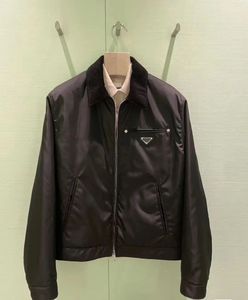 Jaqueta masculina de marca highend outono e inverno nova lapela de alta qualidade jaqueta com zíper preto luxo top designer jaqueta