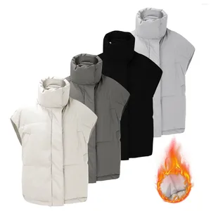 Women's Vests Women Winter Oversized Puffer Vest Lightweight Stand Athletic Jacket Ladies Long Quilted Tuxedo