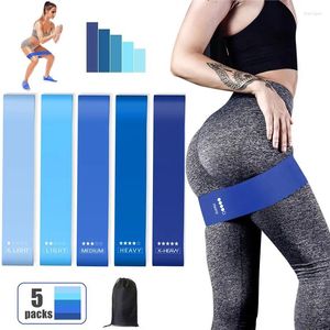 Weerstandsbanden 5 stks/set Yoga elastische rubberen band Bodybuilding Squat Workout Loop Belt Krachttraining Gluteal Fitness