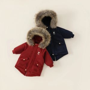 Piumino per bambini Piumino per bambini 23 Piumino invernale per bambini in stile coreano con cappuccio di media lunghezza Piumino per bambini bianco in piuma d'anatra 231025