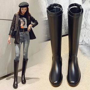 Boots womens luxury fashion stage nightclub dress knight boots black original leather shoes ladies high boot autumn winter long botas 231026