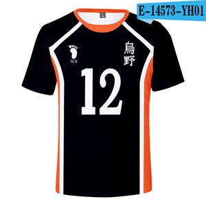 Haikyuu Magliette da uomo Haikyuu Maglietta Pallavolo Magliette da uomo M Uniforme Abbigliamento da allenamento Uomo Donna Maglietta Adulti Estate Casual Anime 595