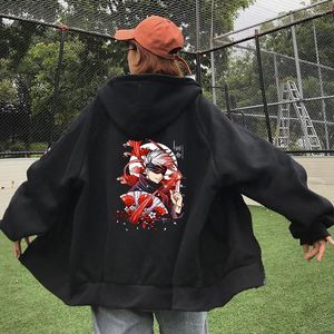 Herr hoodies jujutsu kaisen satoru gojo manga grafik zip up hip hop tryckt tröjor harjujuku manlig blixtlås jacka kappa