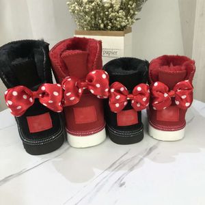 Kids Boots Toddler Australia Snow Boot Designer Children Shoes Winter Classic Ultra Black Red Botton Baby Boys Girls Ankle Booties Child Fur Suede hr7