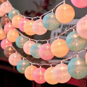 Christmas Decorations 20LED Ball String Lights Lantern Rattan Battery or USB Control Wedding Decor Lighting Home Party Garden Ornament Lamps 231026
