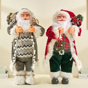 Juldekorationer Big Santa Claus Doll 60cm God julgranprydnader Noel Adornos Navidad Juldekorationer för hemgåvor 231025