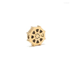 Charms 2 Stück Edelstahl Gold Tiny Wheel Anhänger für DIY Schmuckherstellung ErkenntnisseCharms