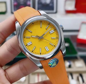 8 Types Mens luxury watches 40mm size V11 Automatic Silver Case Yellow dial Sapphire Oyst ETA3230 waterproof Watch 904L rubber strap with box