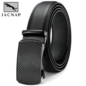 Belts JACNAIP Hot Selling Genuine Leather Belt For Men Business And Leisure Automatic Alloy BuckleNew arrived Luxury YQ231026