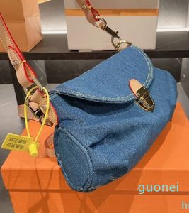 Designer- Women Shoulder Bag handbag Evening Bags fashion with tannin denim color fabric underarm bag cross body handbags