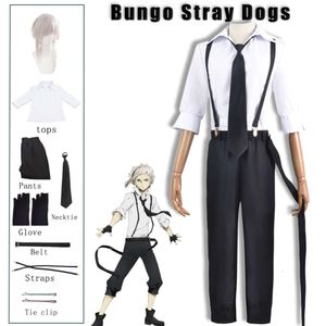 Bungo Stray DogsアニメコスプレコスチュームNakima Atsushi探偵服のシャツスーツハロウィーンパーティーウィッグロールプレイコスチューム