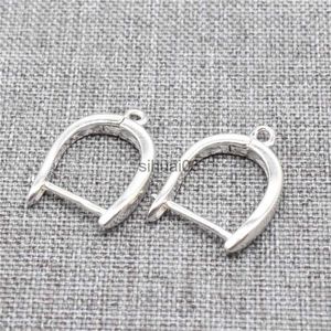 Stud 925 Sterling Silver Plain Ear Hoops with Loop Earring Wire Leverbacks YQ231026