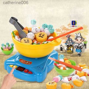 Kitchens Play Food 2021 Brand New Simulation Kitchen Toys Hot Pot Food Pretend Play Baby Plastic Safety Tableware Education Toy For Kids ChildrenL231026
